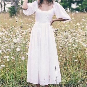 Kara Thoms Bellflower Dress in ‘Blanc’